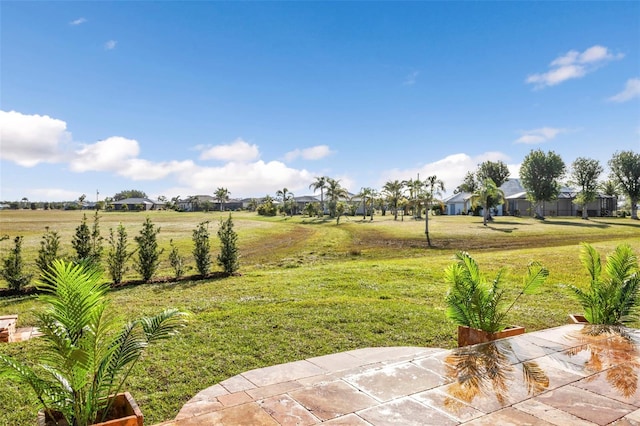 view of yard with a patio area