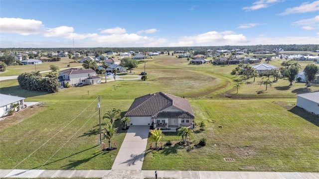 drone / aerial view featuring a residential view