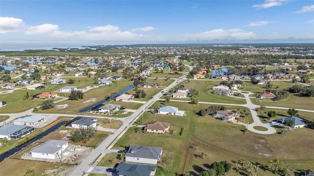 aerial view with a residential view