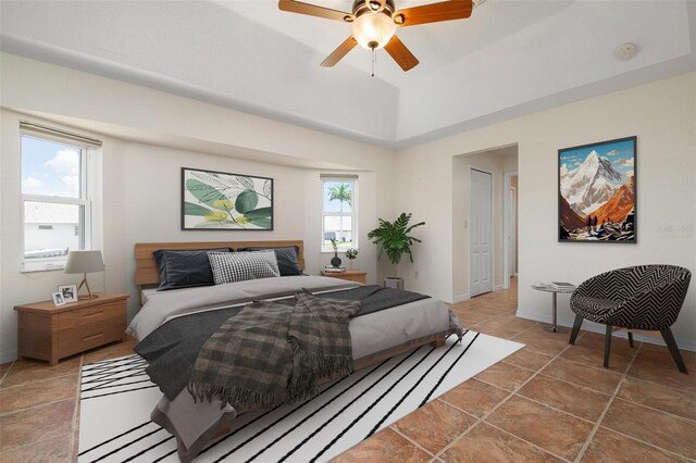 bedroom with ceiling fan