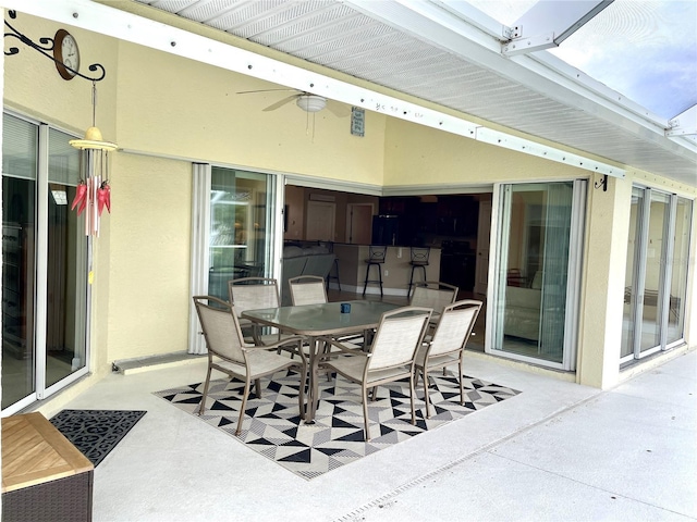 view of patio / terrace with ceiling fan