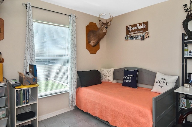 view of tiled bedroom