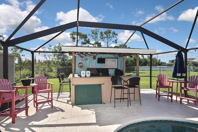 view of sunroom