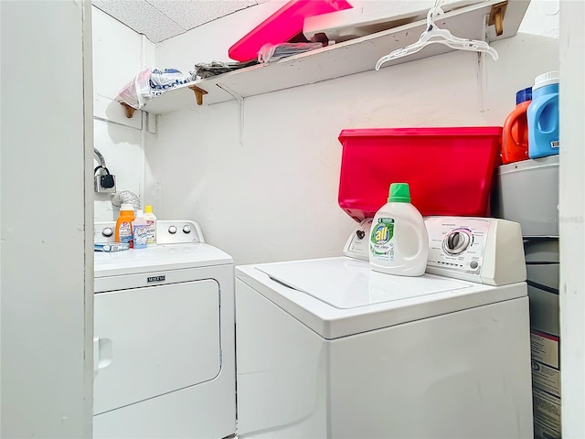 laundry area featuring separate washer and dryer