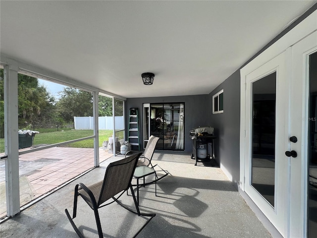 view of sunroom / solarium