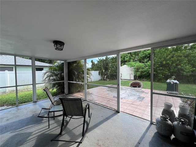 view of sunroom