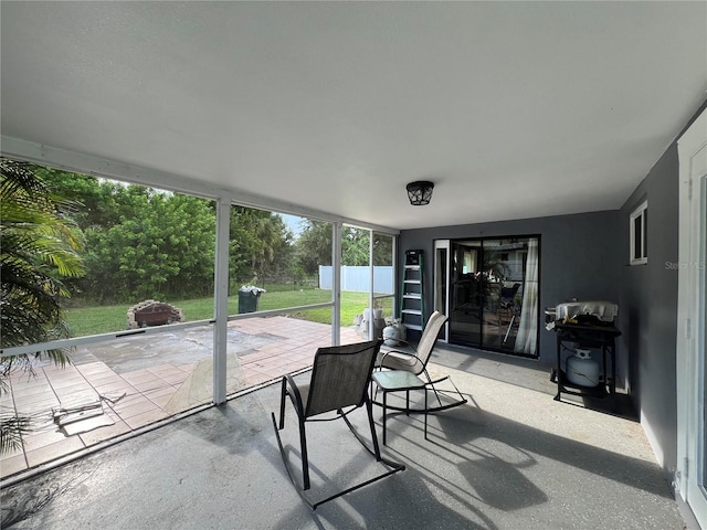 view of sunroom