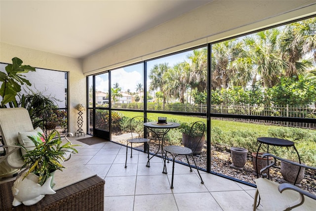 view of sunroom / solarium