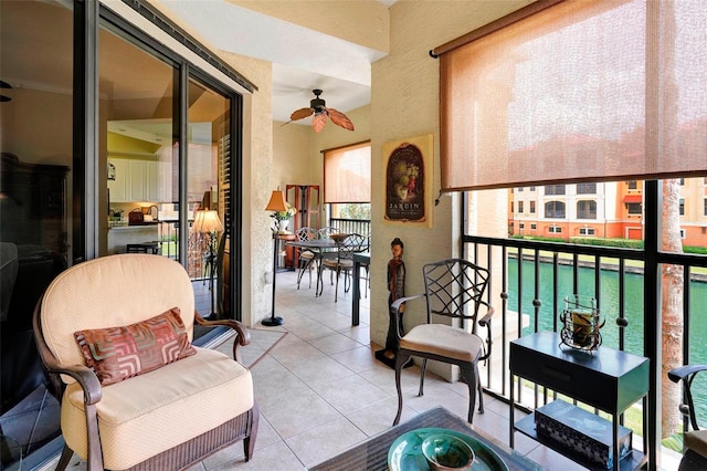 96 Vivante Blvd Unit 96211, Punta Gorda, FL 33950 - sunroom / solarium featuring ceiling fan