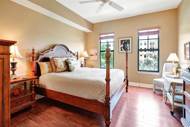 96 Vivante Blvd Unit 96211, Punta Gorda, FL 33950 - bedroom featuring dark wood finished floors and a ceiling fan