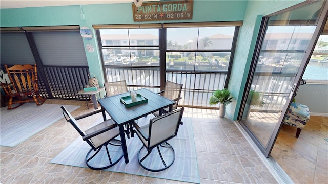 sunroom with a healthy amount of sunlight