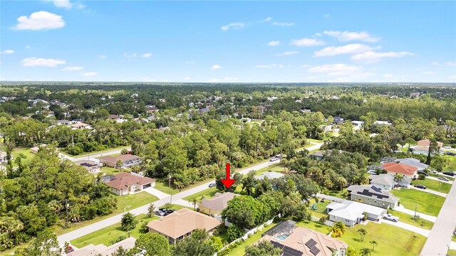 drone / aerial view featuring a residential view