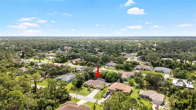 drone / aerial view with a residential view