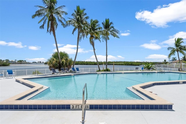 view of pool featuring a patio area