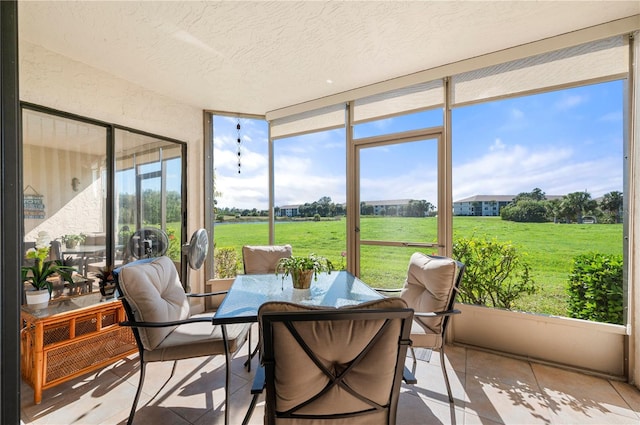 sunroom with a healthy amount of sunlight