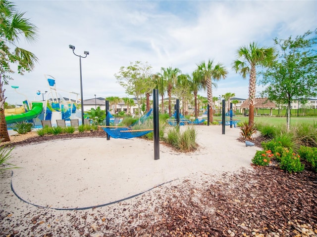 view of property's community featuring a playground