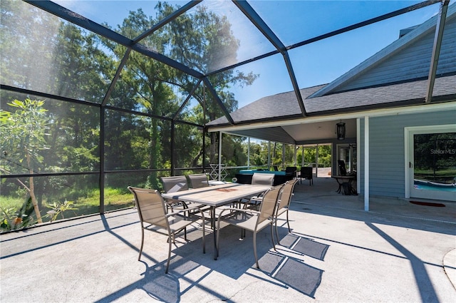 view of sunroom