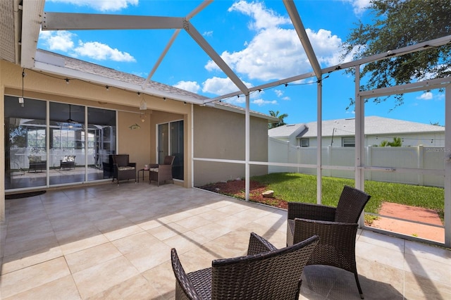 view of sunroom