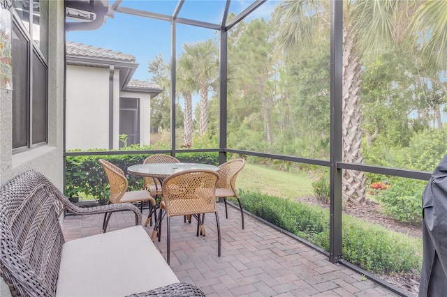 view of sunroom / solarium