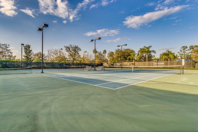 view of tennis court