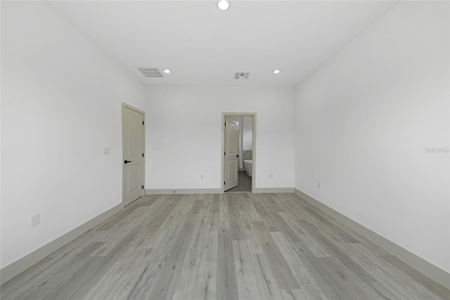 empty room featuring light wood-type flooring