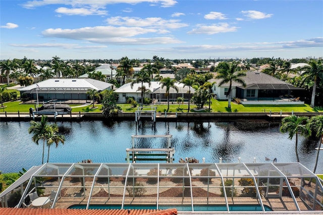 water view with a residential view