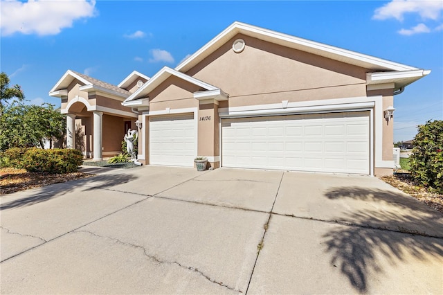 view of front of home featuring a garage