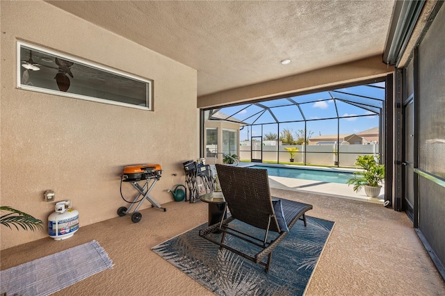 view of sunroom