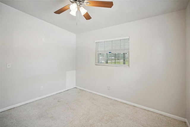 1642 Banyan Dr, Venice, FL 34293 - spare room featuring a ceiling fan and baseboards