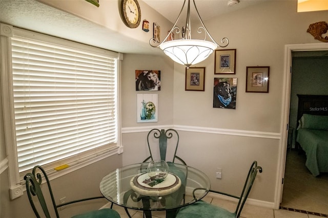 view of tiled dining area