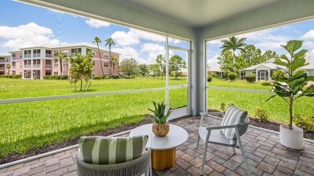 view of sunroom