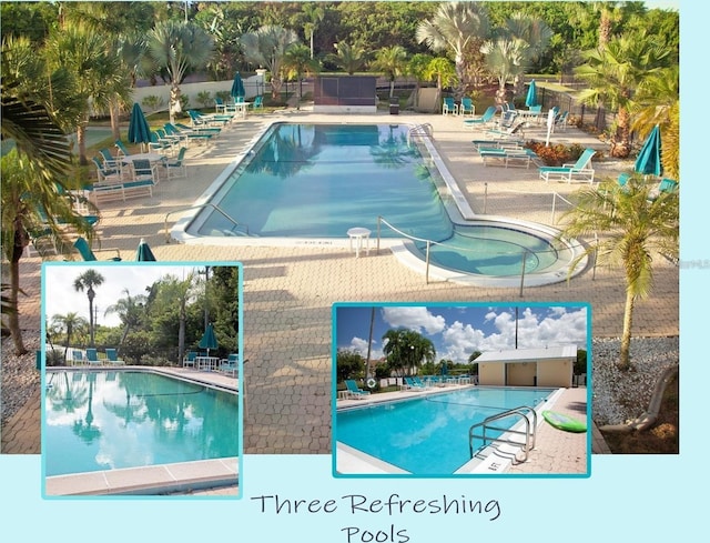 view of pool with a patio