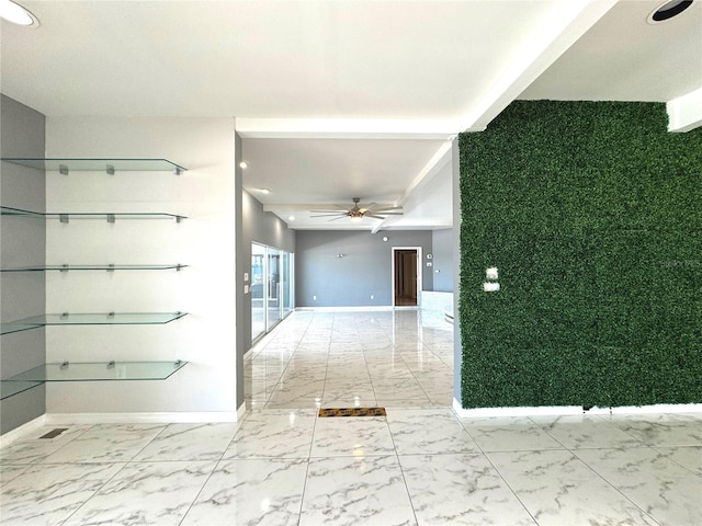 corridor featuring light tile patterned floors