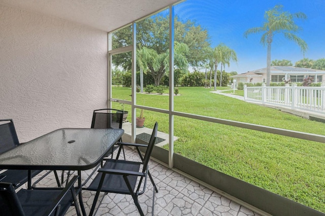 view of sunroom