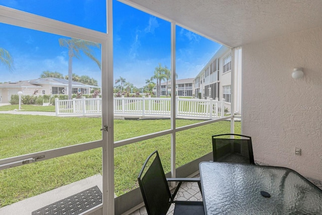 view of sunroom / solarium