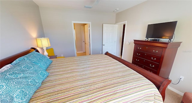 bedroom featuring carpet flooring