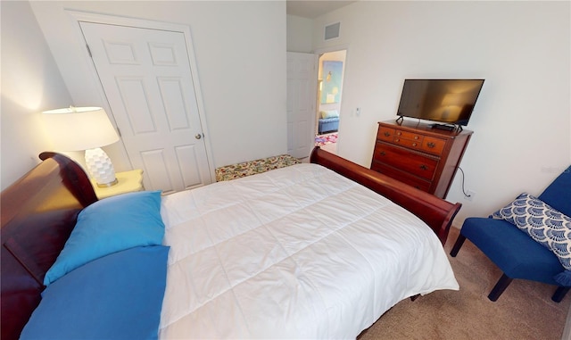 bedroom featuring carpet flooring