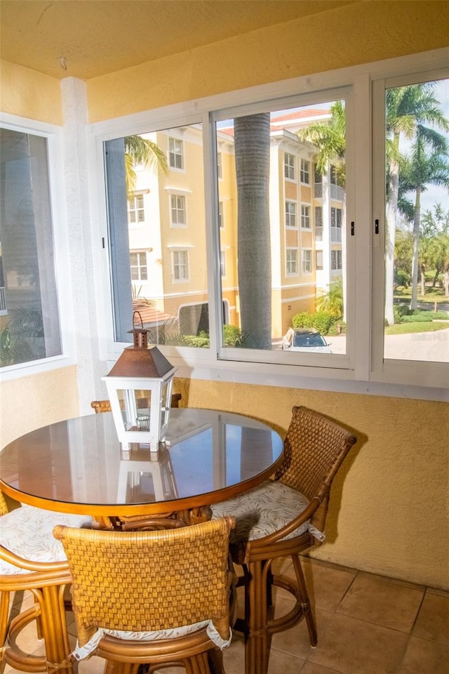 view of sunroom