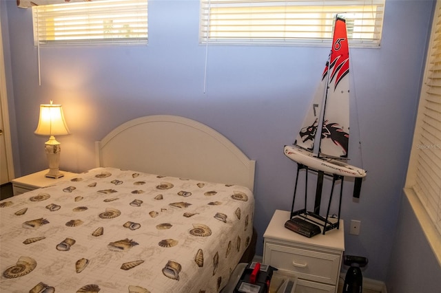 bedroom featuring multiple windows