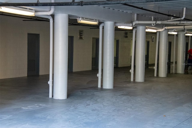 view of basement