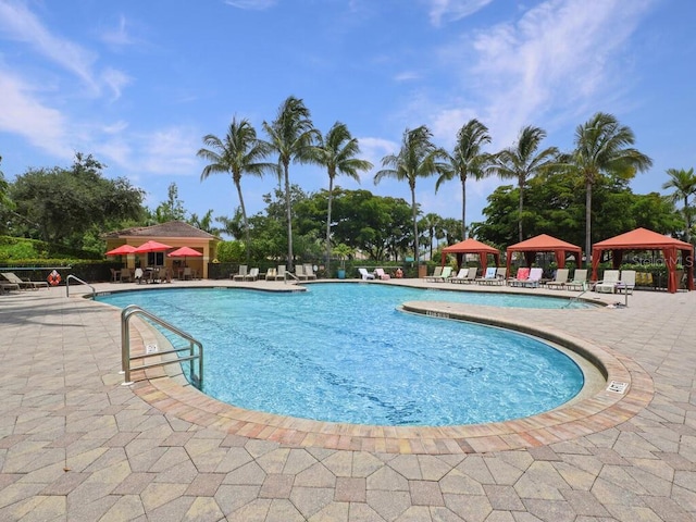 view of pool with a patio area