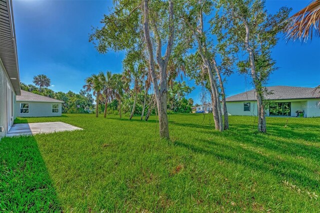 4582 Enid Ln, North Port, FL 34288 - view of grassy yard with a patio area