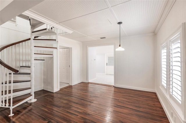 interior space with hardwood / wood-style flooring