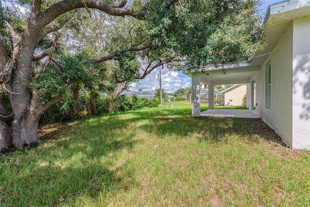 view of yard with a patio