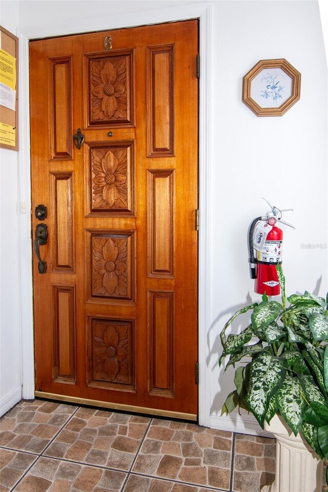 view of doorway to property