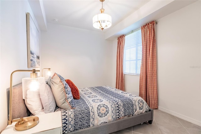 view of tiled bedroom