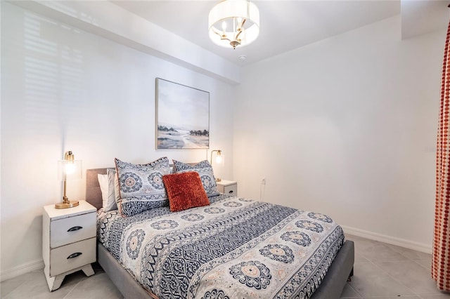 view of tiled bedroom