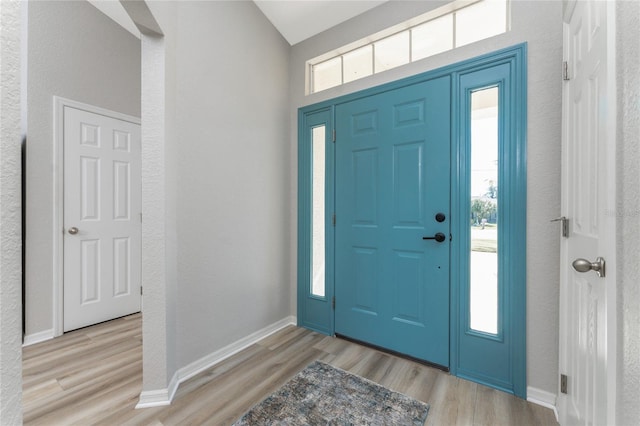 foyer featuring light hardwood / wood-style flooring