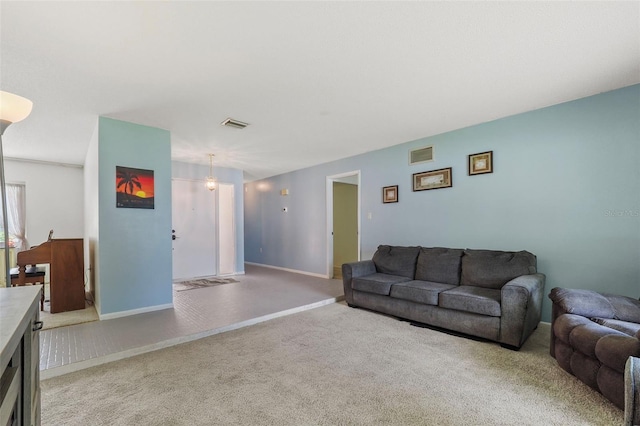 view of carpeted living room