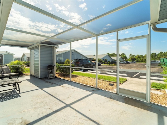 view of sunroom